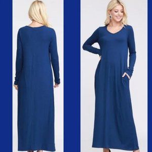 Blue Maxi With Pockets
